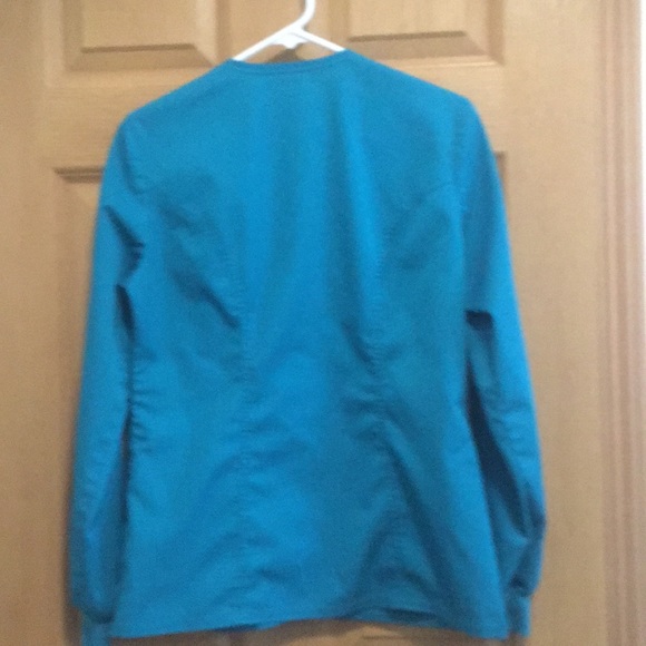 Cherokee Luxe Snap Front Warm Up Jacket in teal - Picture 5 of 6